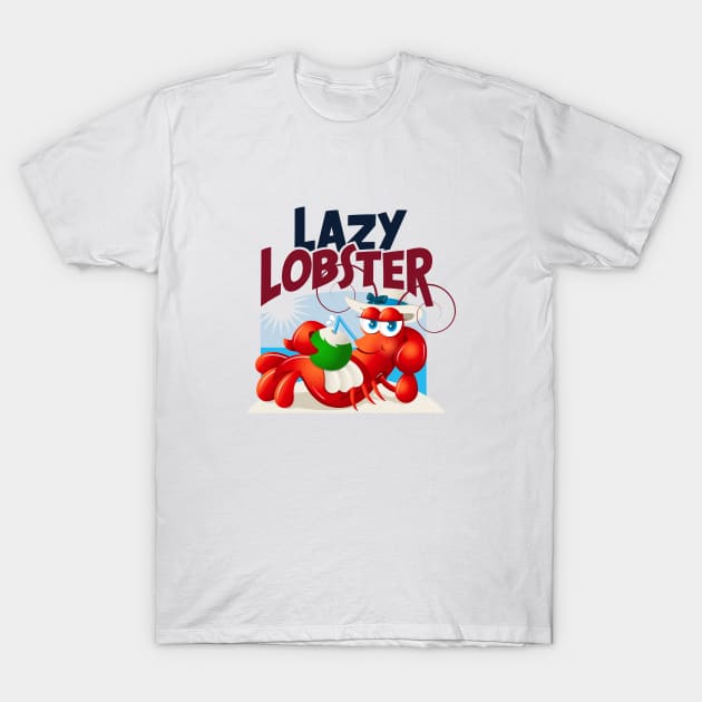 Lazy Lobster T-Shirt by MarcSam